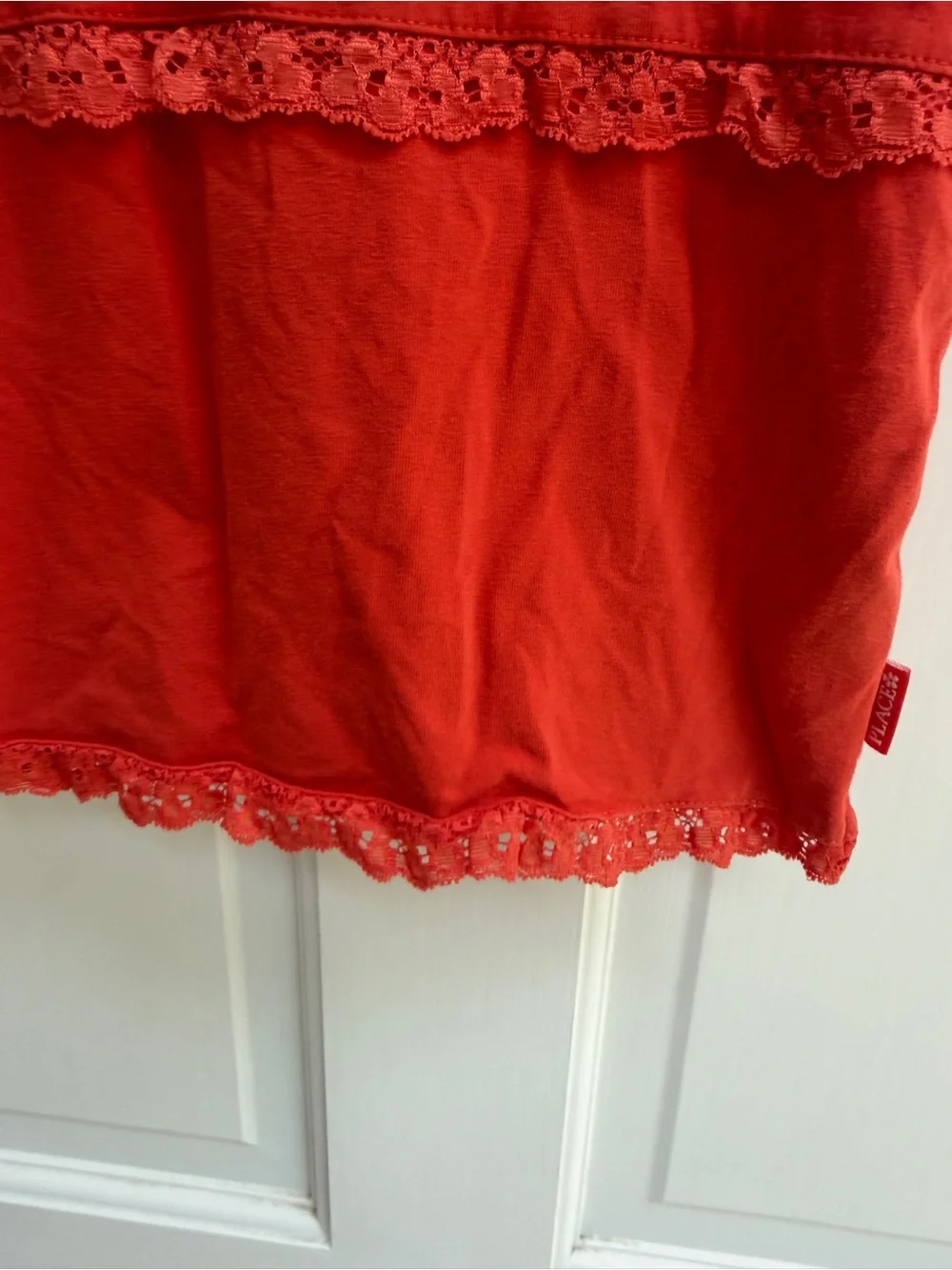 The Children's Place 4T Girls Red Lace-Trim Tank Top Blouse Shirt